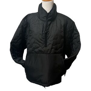 Layers brand, quick dry, black, quarter zip, kangaroo pocket jacket, large, new